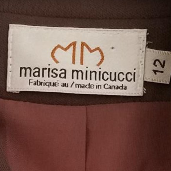 Marisa Minicucci wool brown blazer jacket women's size 12 - Picture 5 of 9